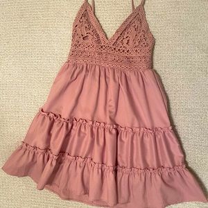 Blush Pink Ruffle Dress